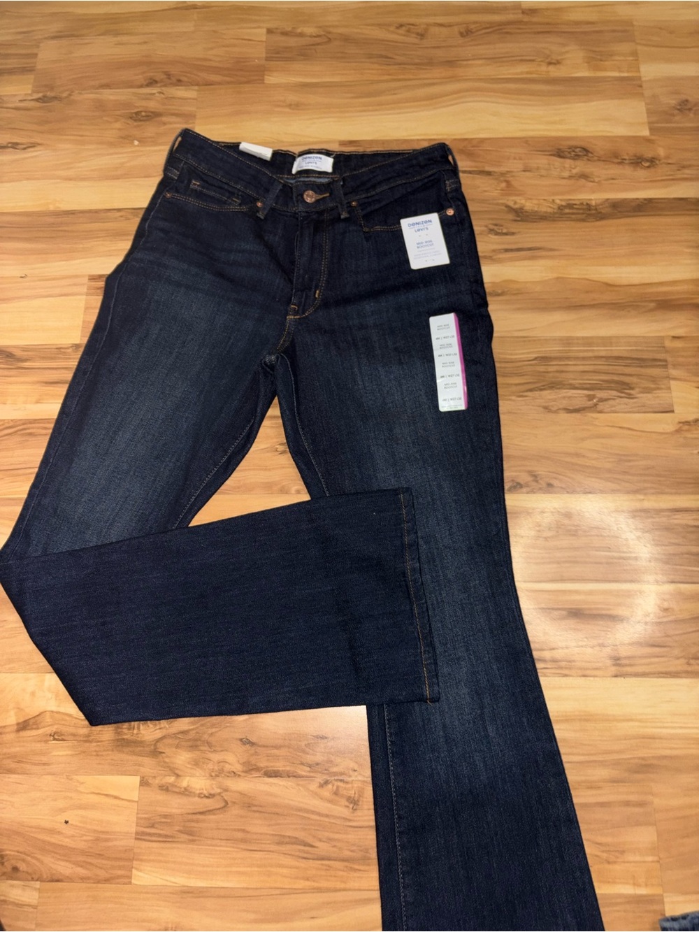 Denizen from Levi's Men's Bootcut Jeans - Dark Indigo with Copper Stitching